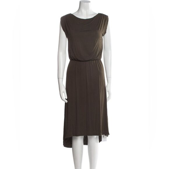 EUC Alice + Olivia Green Cowl Neck Midi Length Dress Size XS - Picture 4 of 9